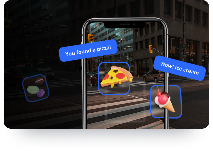 пицца и мороженное как виртуальные предметы