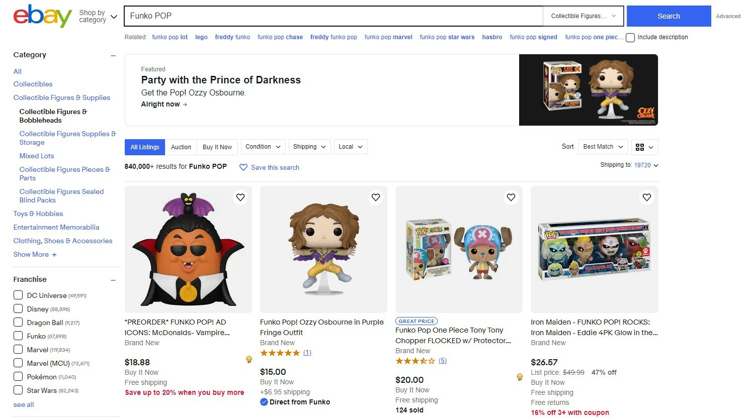 Funko POP eBay