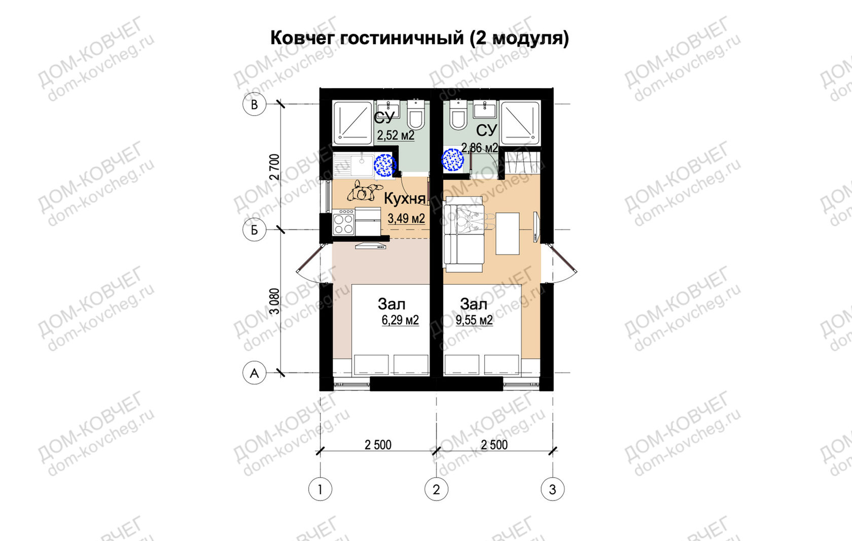 Проект модульного гостевого дома « Турист Хаус»