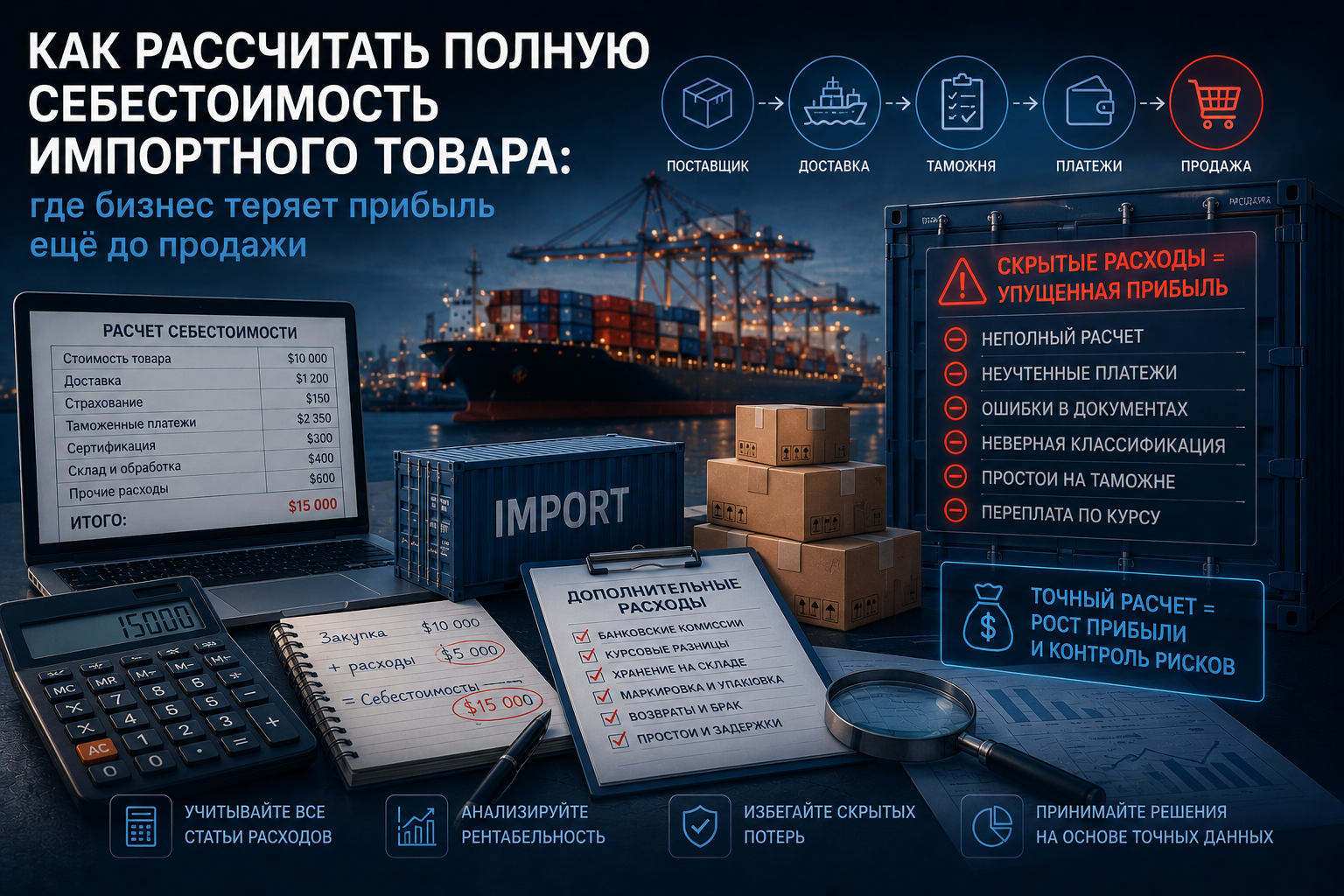 "Как рассчитать полную себестоимость импортного товара"