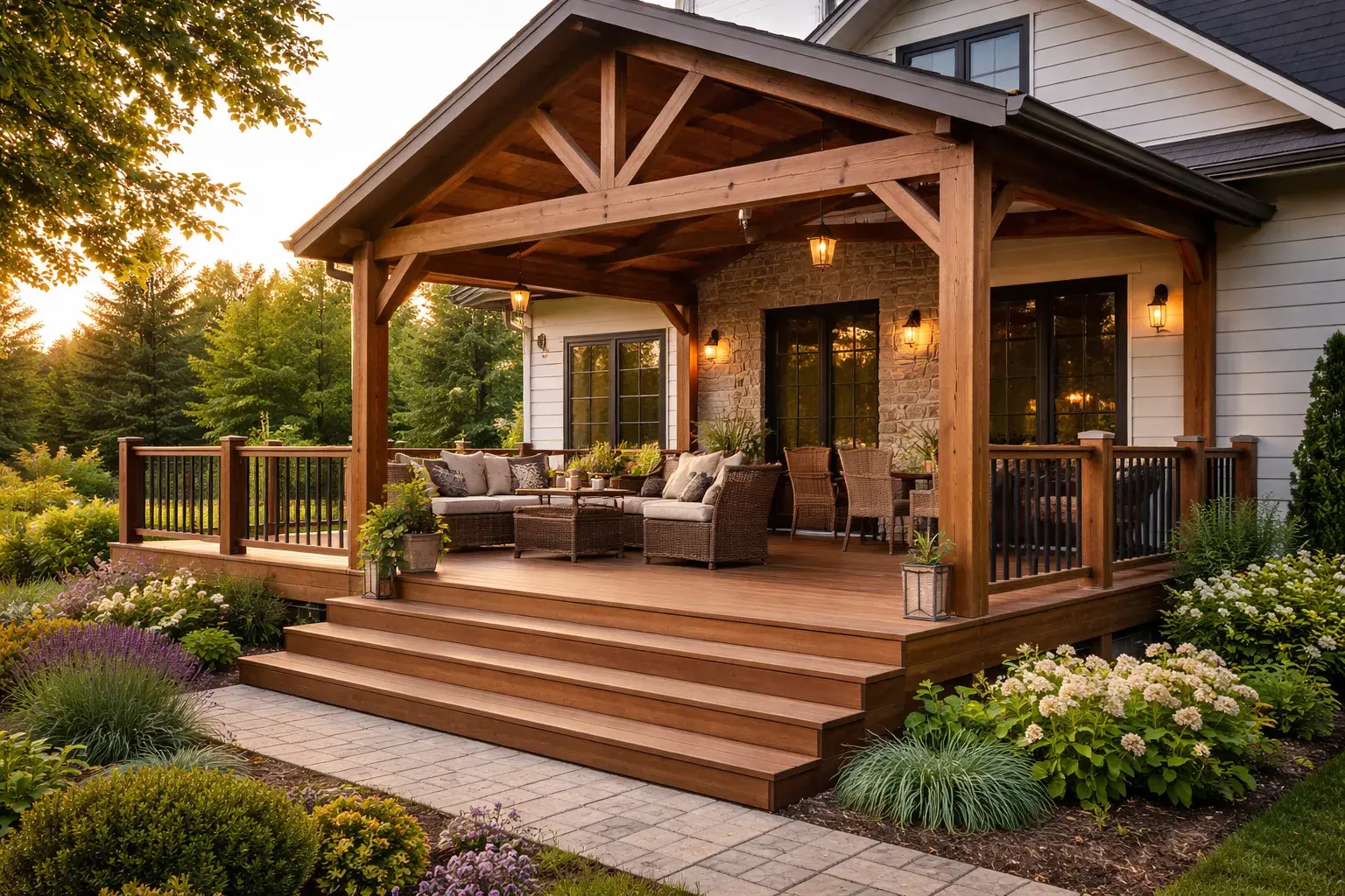 Терраса к дому своими руками