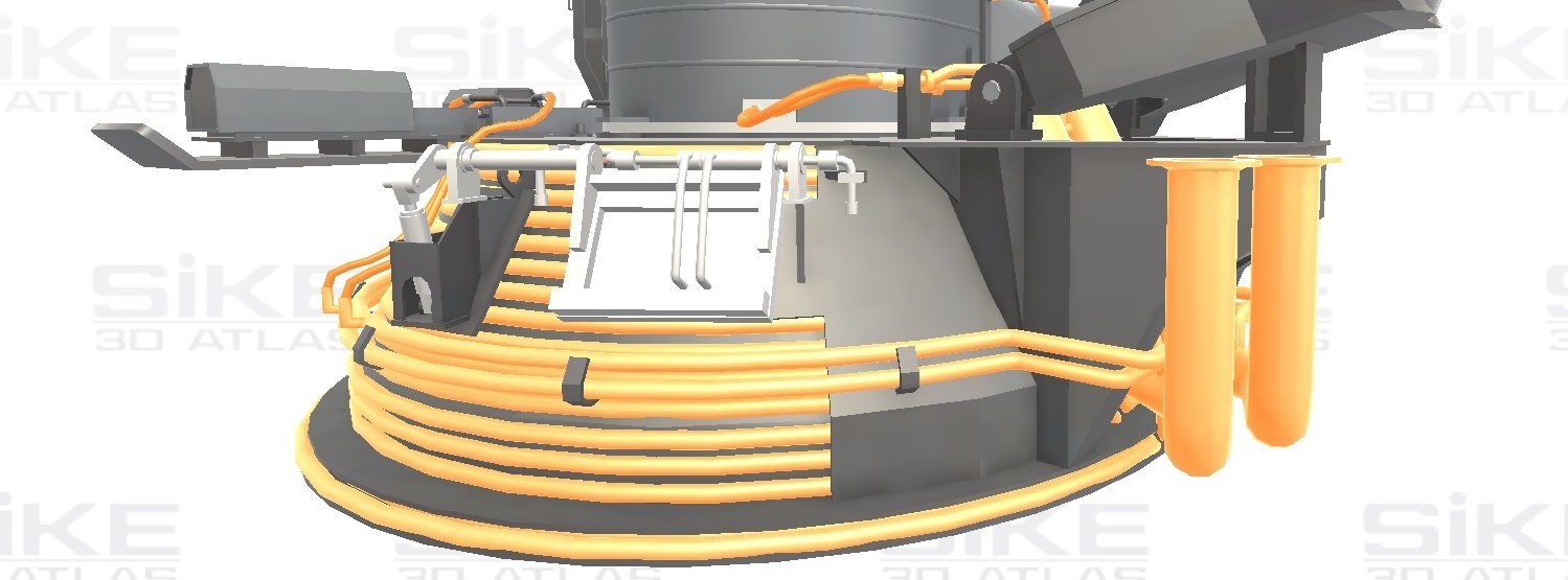 Device of a oneposition ladle furnace unit, LFU (SIKE 3D Atlas)