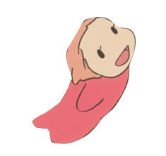red fish with a girl`s face