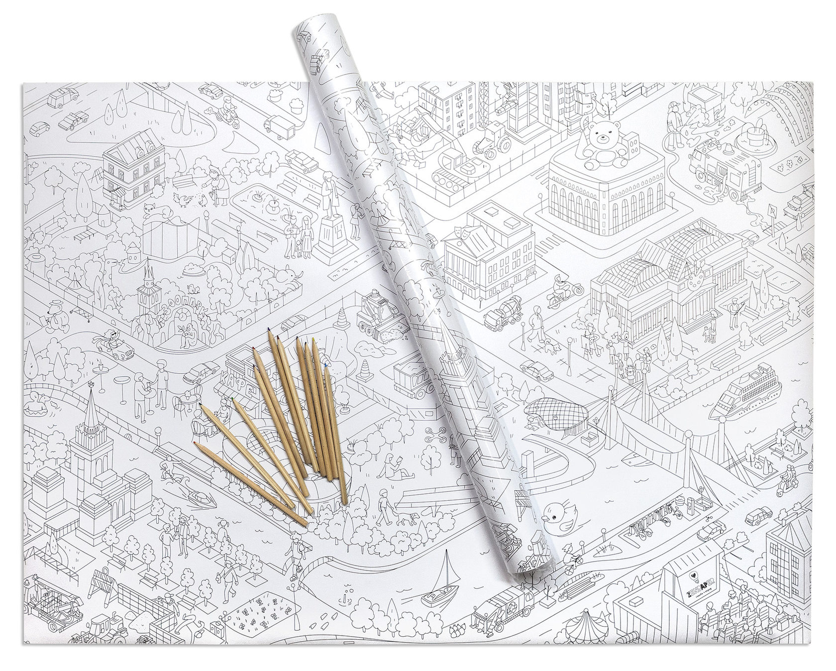 OMY Los Angeles Giant Coloring Poster