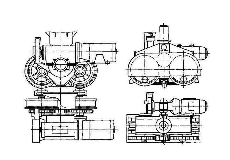 Чертеж механизм передвижения мостового крана