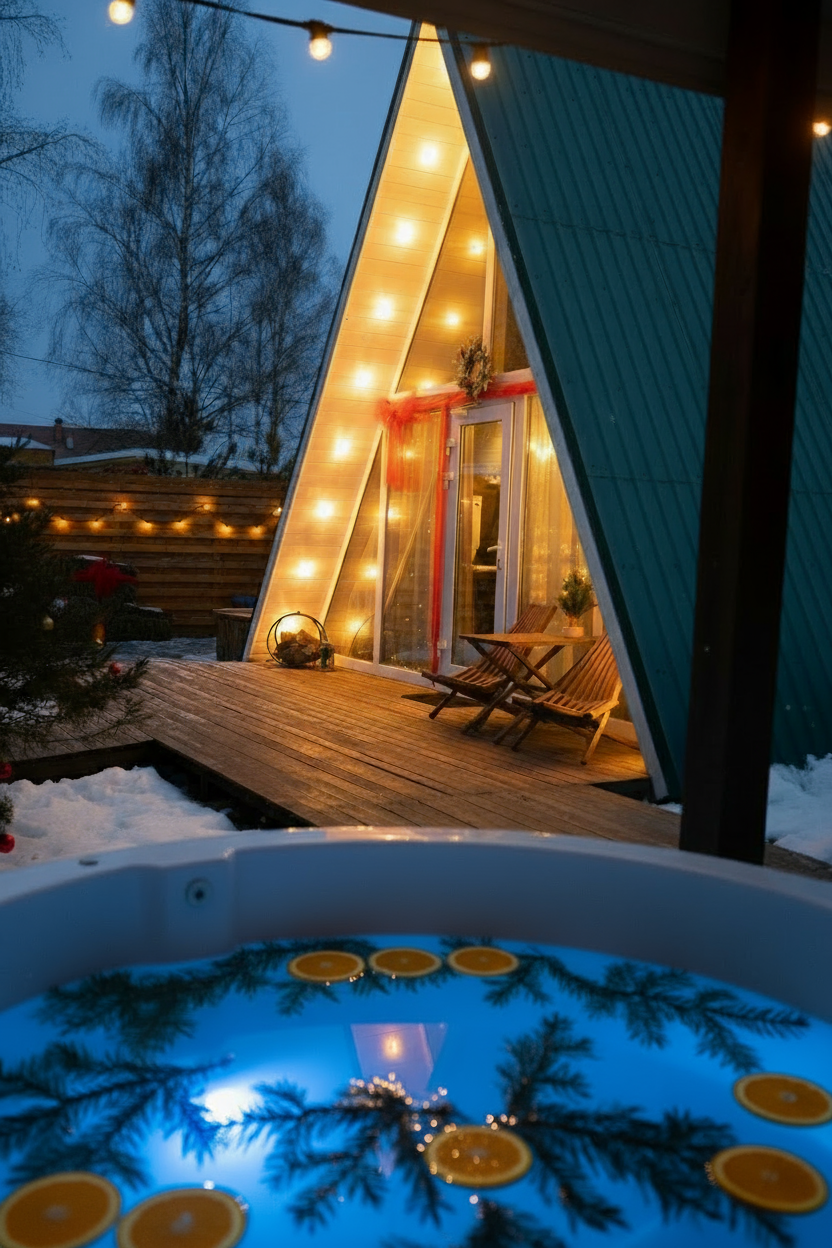 Отдых для двоих в Подмосковье в афрейм домиках