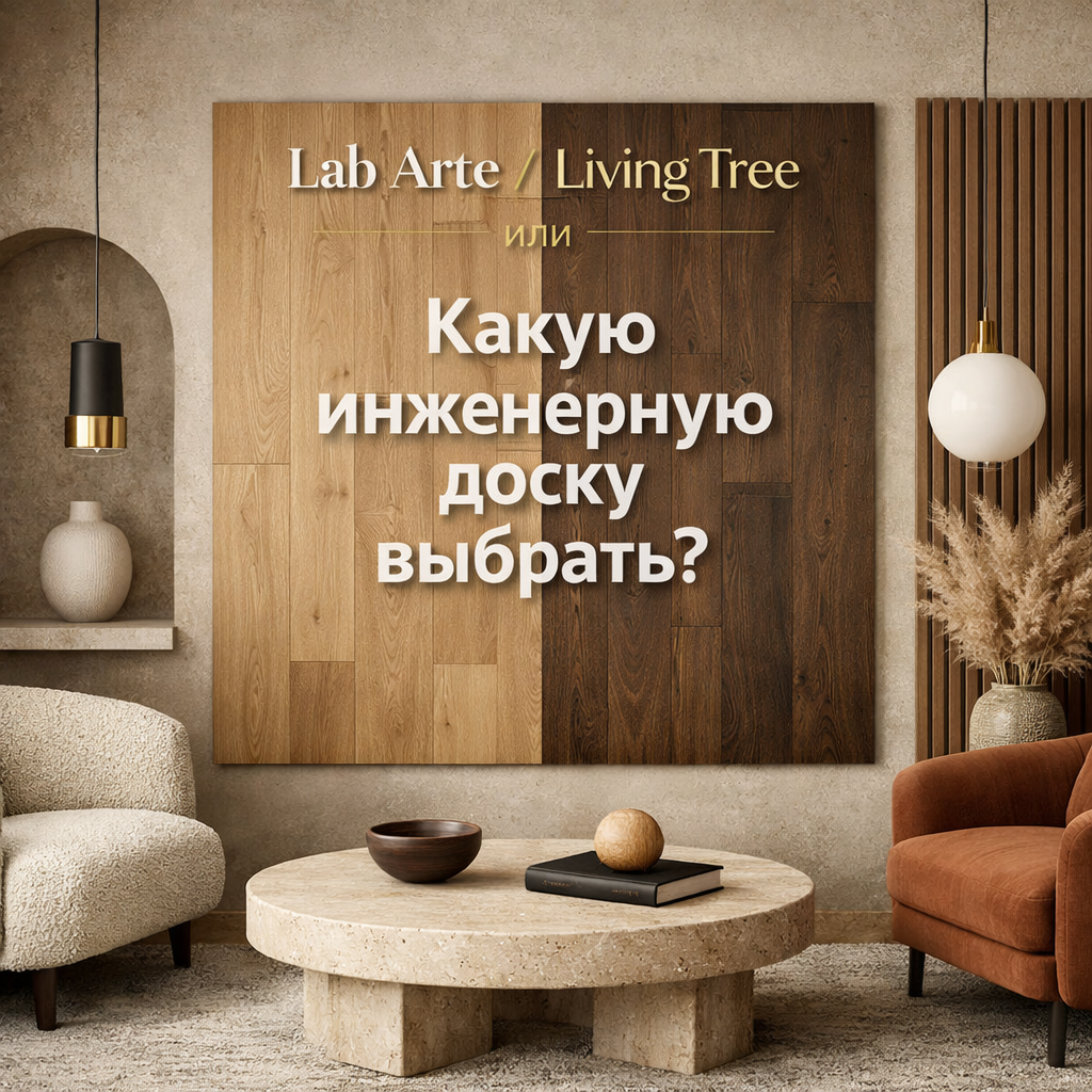 Как выбрать инженерную доску Lab Arte или Living Tree в СПб: цена, текстура, УФ-масло, стабильность и укладка. Шоурум Parket Brothers, доставка по РФ.