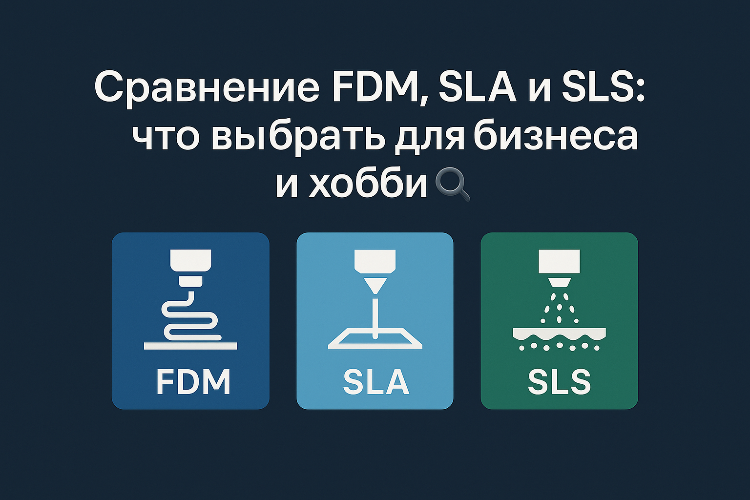 Сравнение FDM, SLA и SLS: что выбрать для бизнеса и хобби?