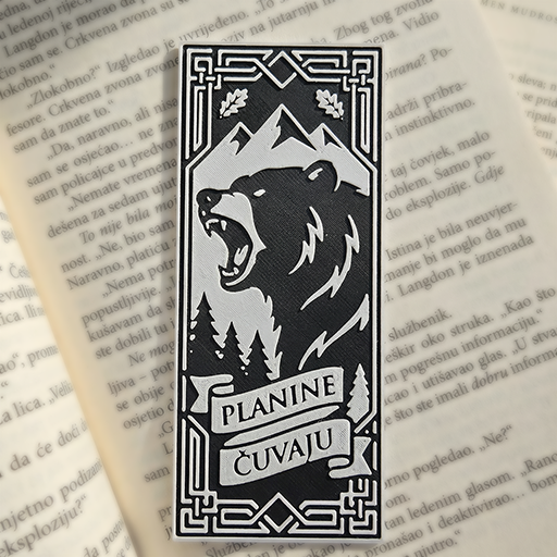 Bookmarker Medvjed Planine čuvaju – obeleživač za knjige iz kolekcije Legende Crne Gore