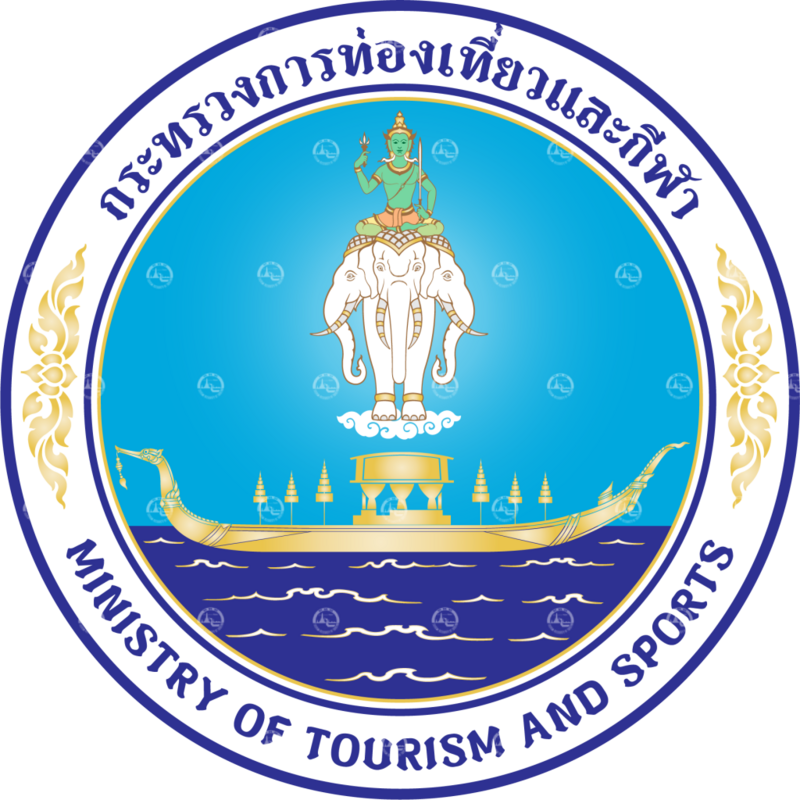 Round Logo for the Ministry of Tourism and Sports Thailand