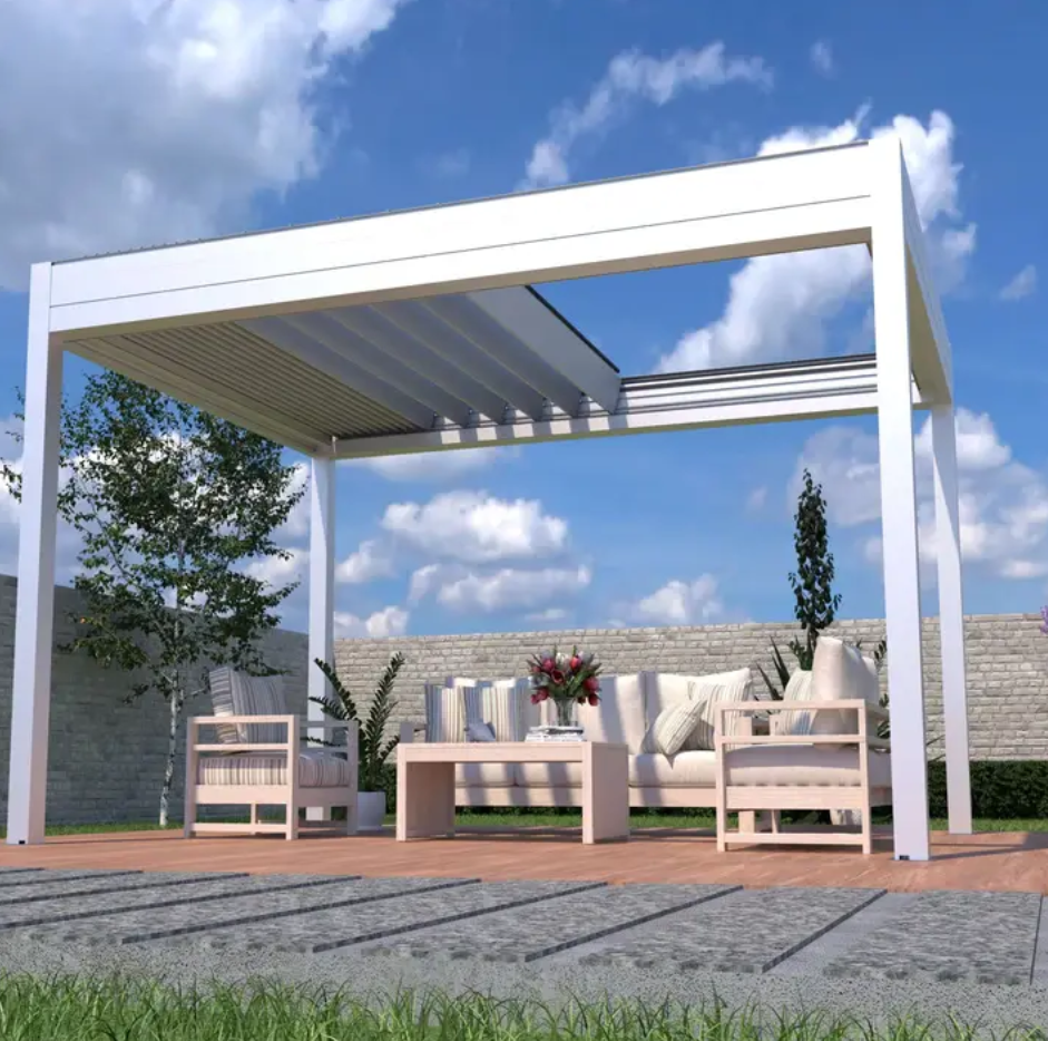 Retractable pergola roof patio cover in Orange County