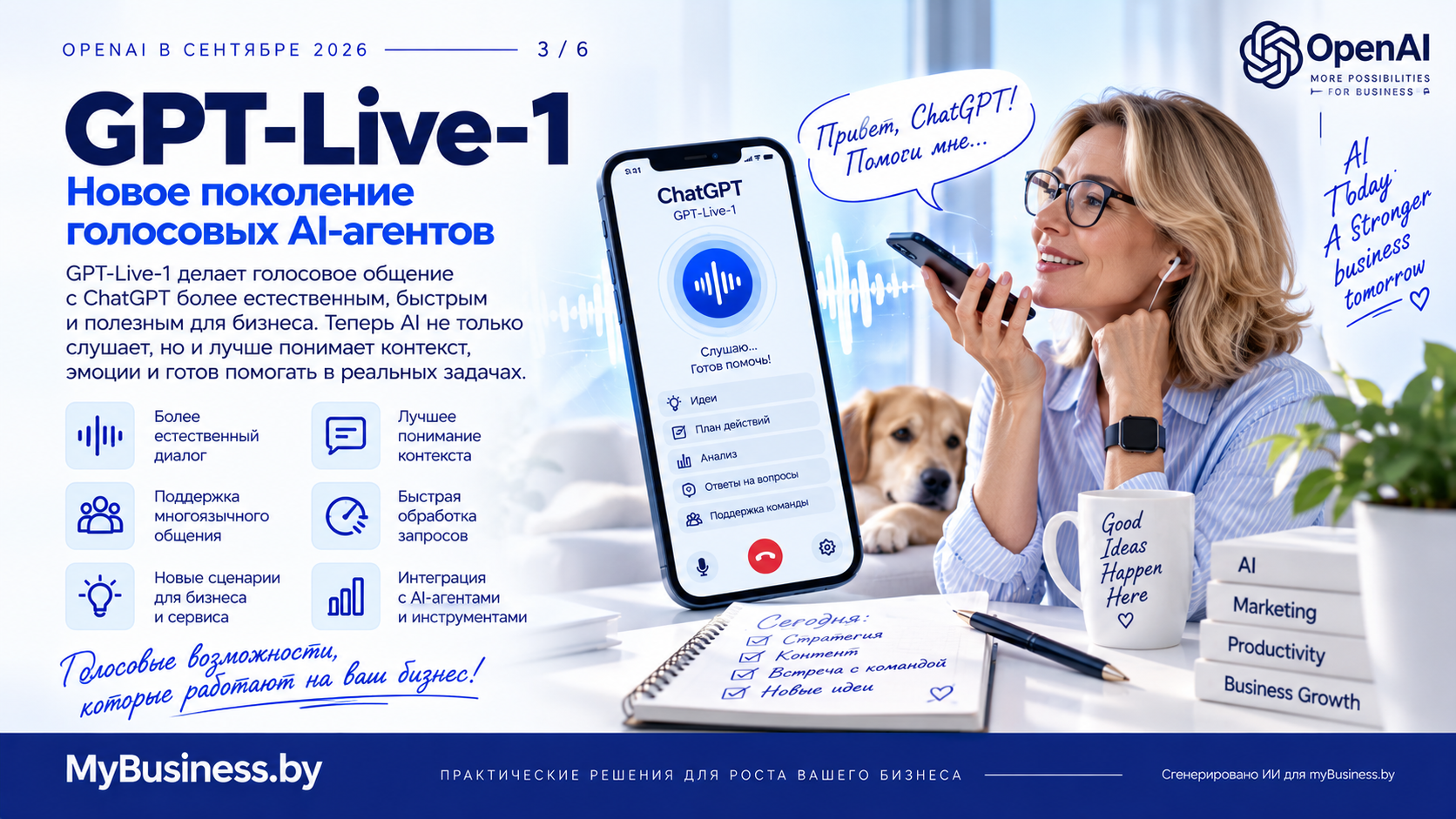 GPT-Live-1 OpenAI - голосовые AI-агенты для бизнеса в 2026 году