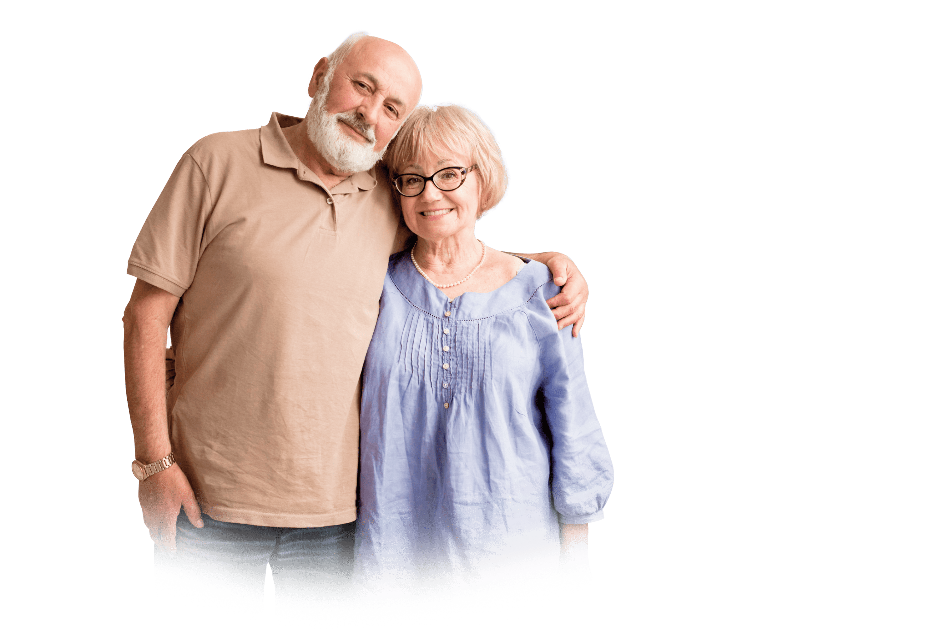 счастливая пожилая пара