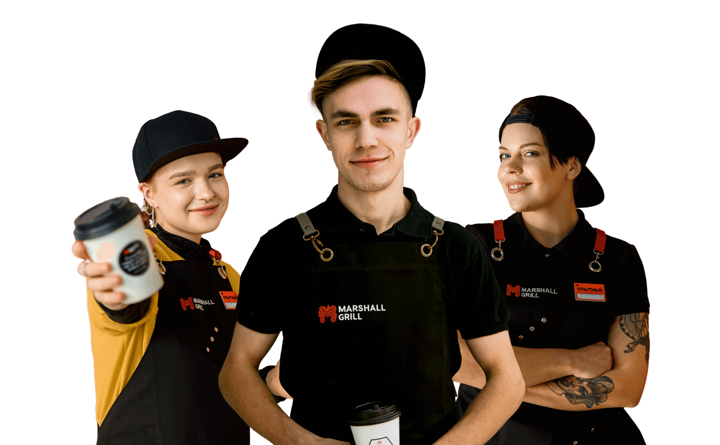 парень и две девушки шаурмейкера