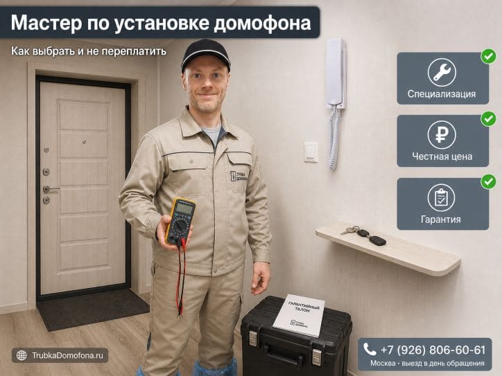 Мастер по установке домофона в Москве — как выбрать и не переплатить