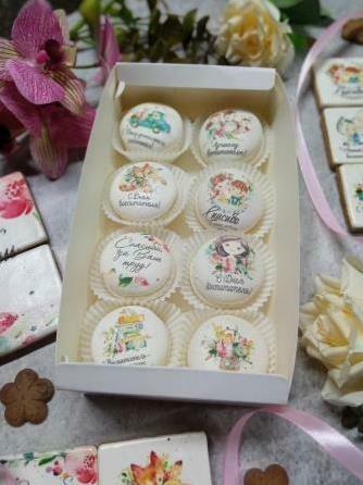 макаронсы с печатью