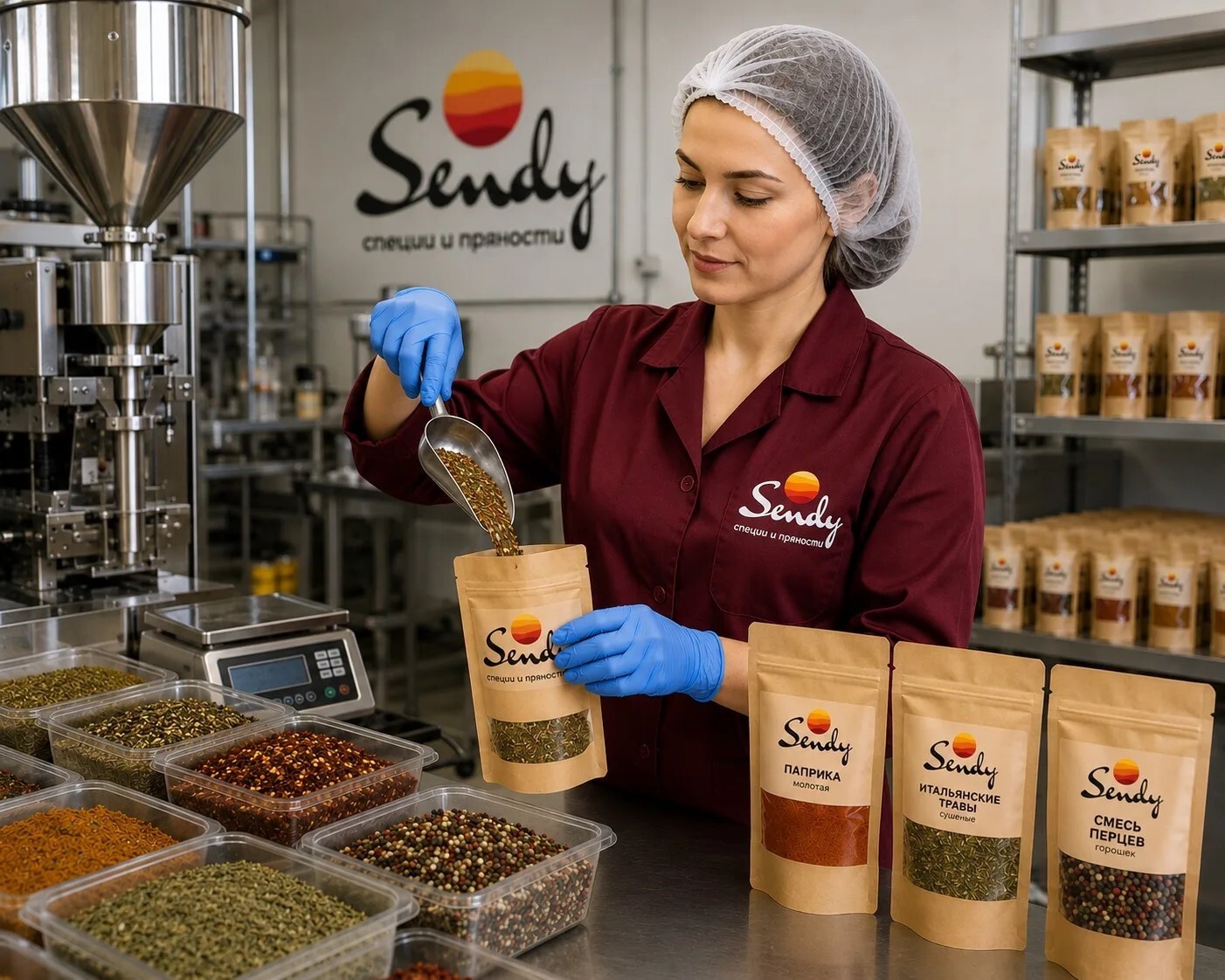 Фасовка специй и приправ в современной упаковке Private Label