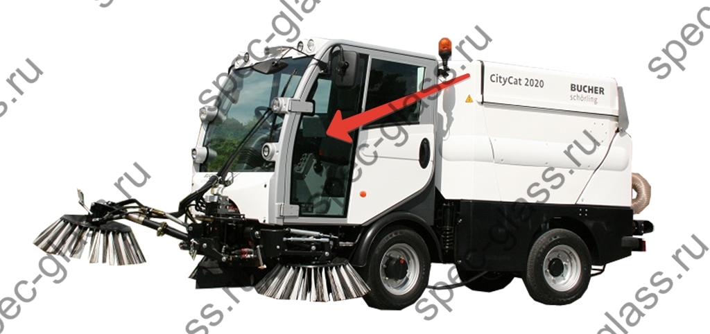 стекло двери левое bucher citycat 2020 malinari