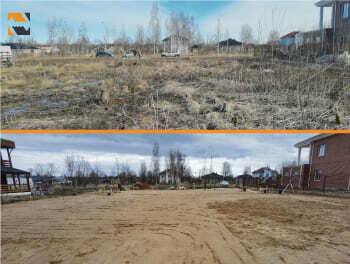 Подготовка участка к строительству плитного монолитного фундамента