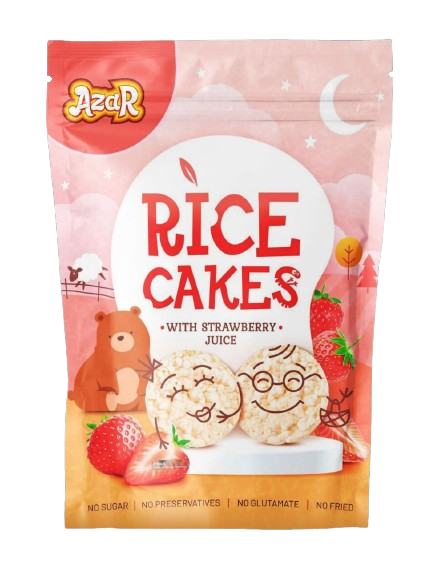 Strawberry-flavored rice cakes