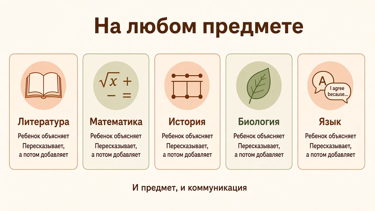 Слушание на литературе, математике, истории, биологии и языке