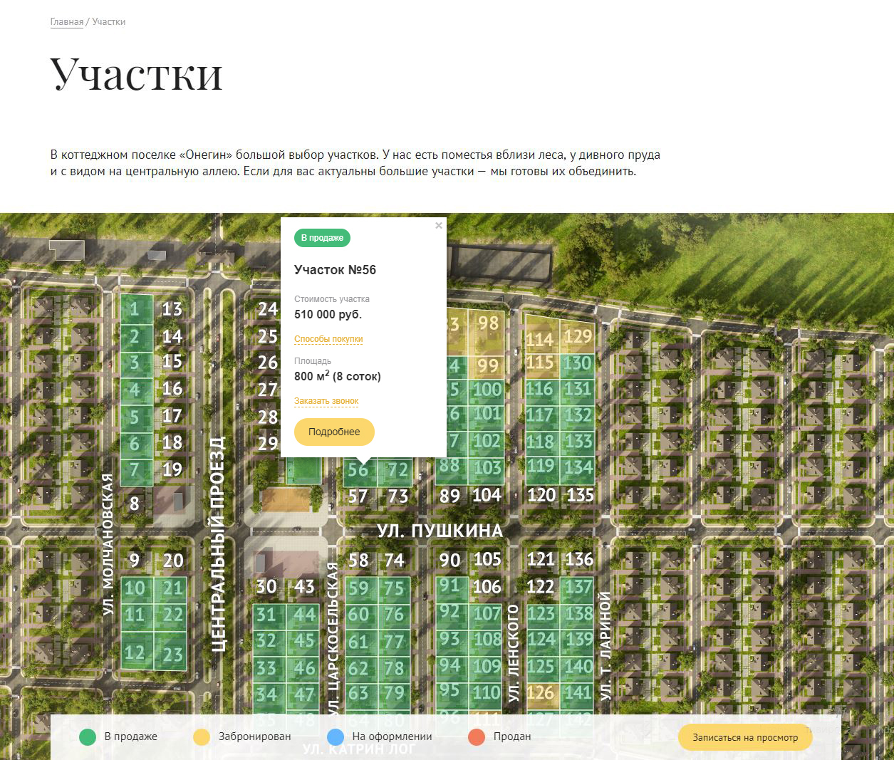 Разработка сайта по продаже участков и загородной недвижимости |  digital-интегратор «Ремарк»