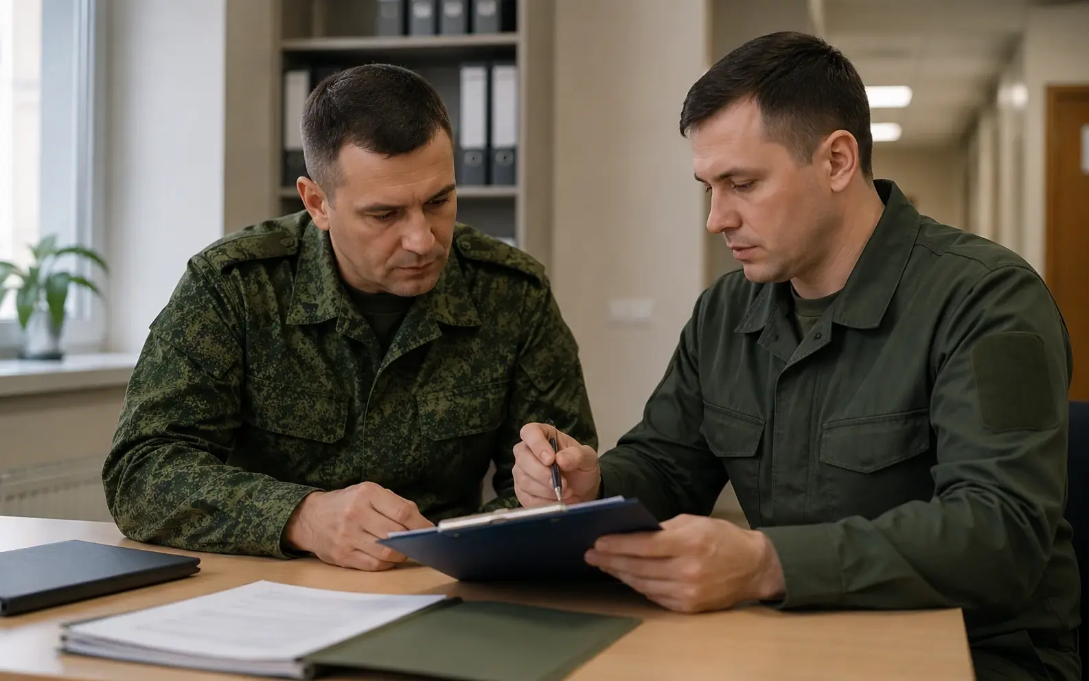 Военный полицейский на служебной консультации по полномочиям