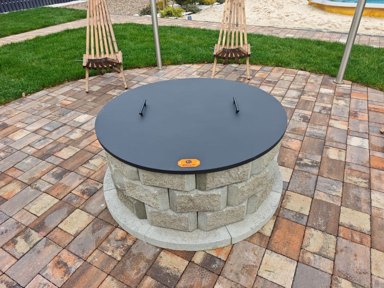 костровая чаша с крышкой