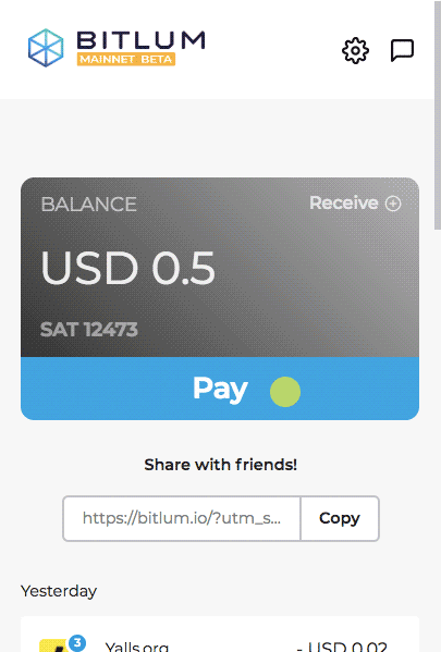Bitlum Online Bitcoin Browser Wallet - 