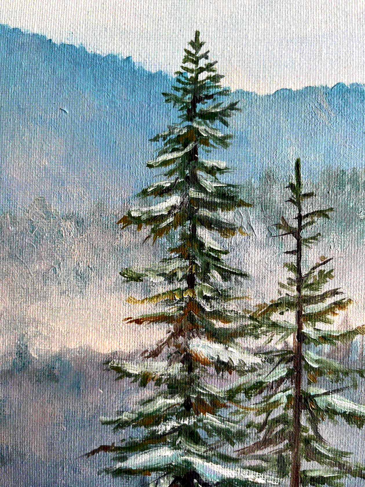 Картина на заказ &quot;Зимняя тайга&quot; от художника Ольги Васильковой