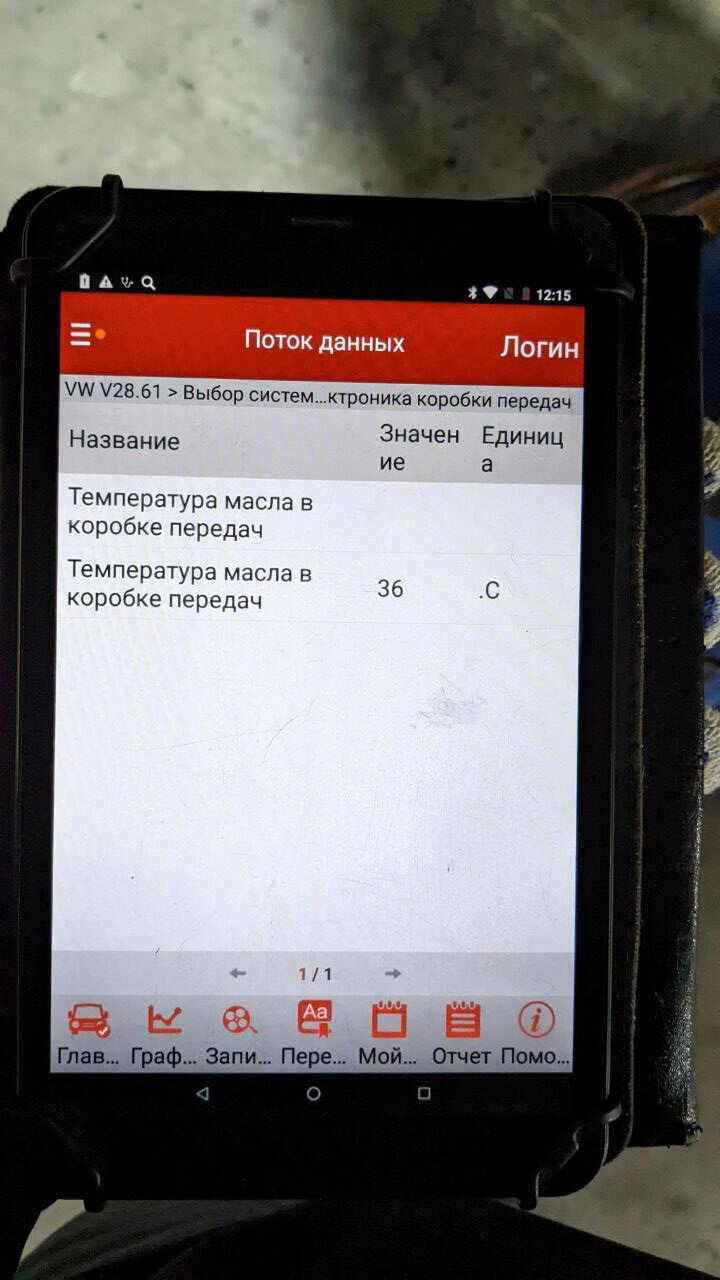 Диагностика температуры DSG Volkswagen