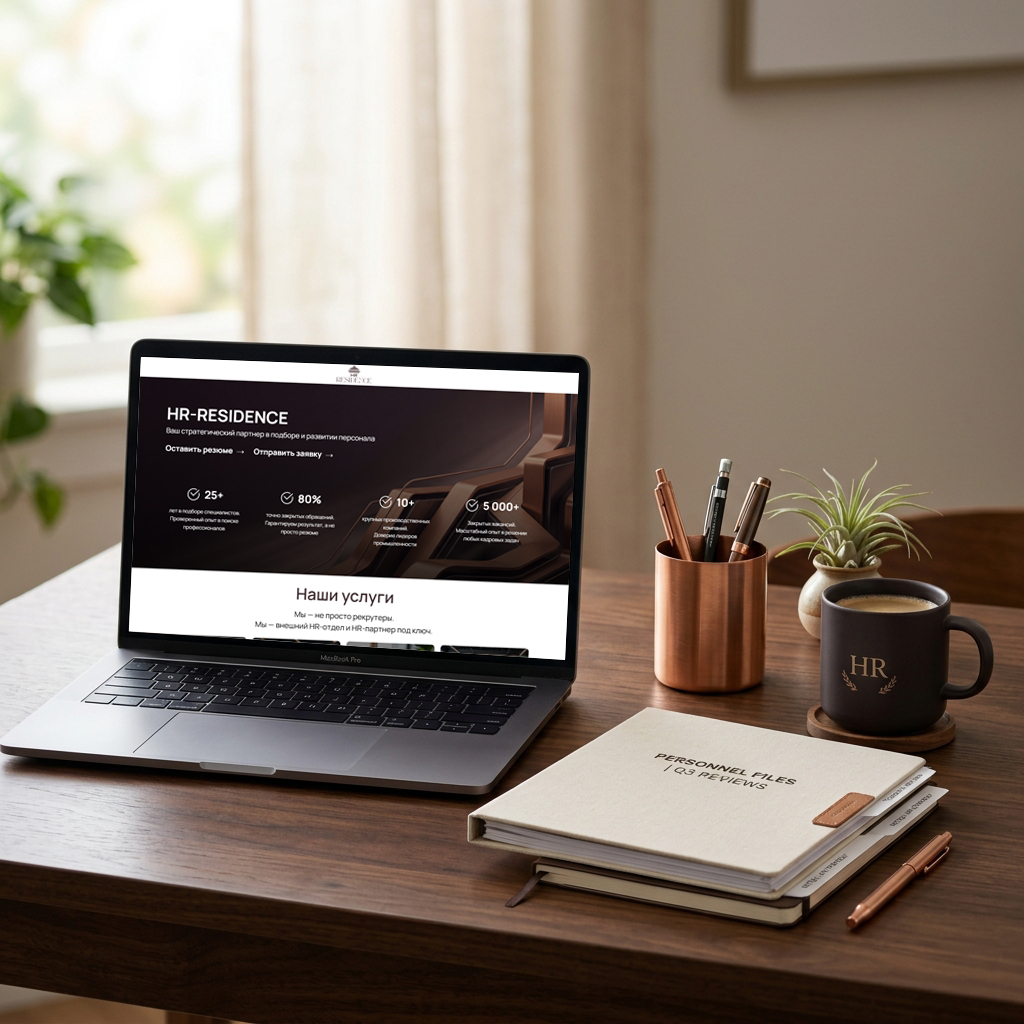 HR-аутсорсинг: кадровое делопроизводство и учёт документов на ноутбуке — услуги для бизнеса от HR-Резиденция