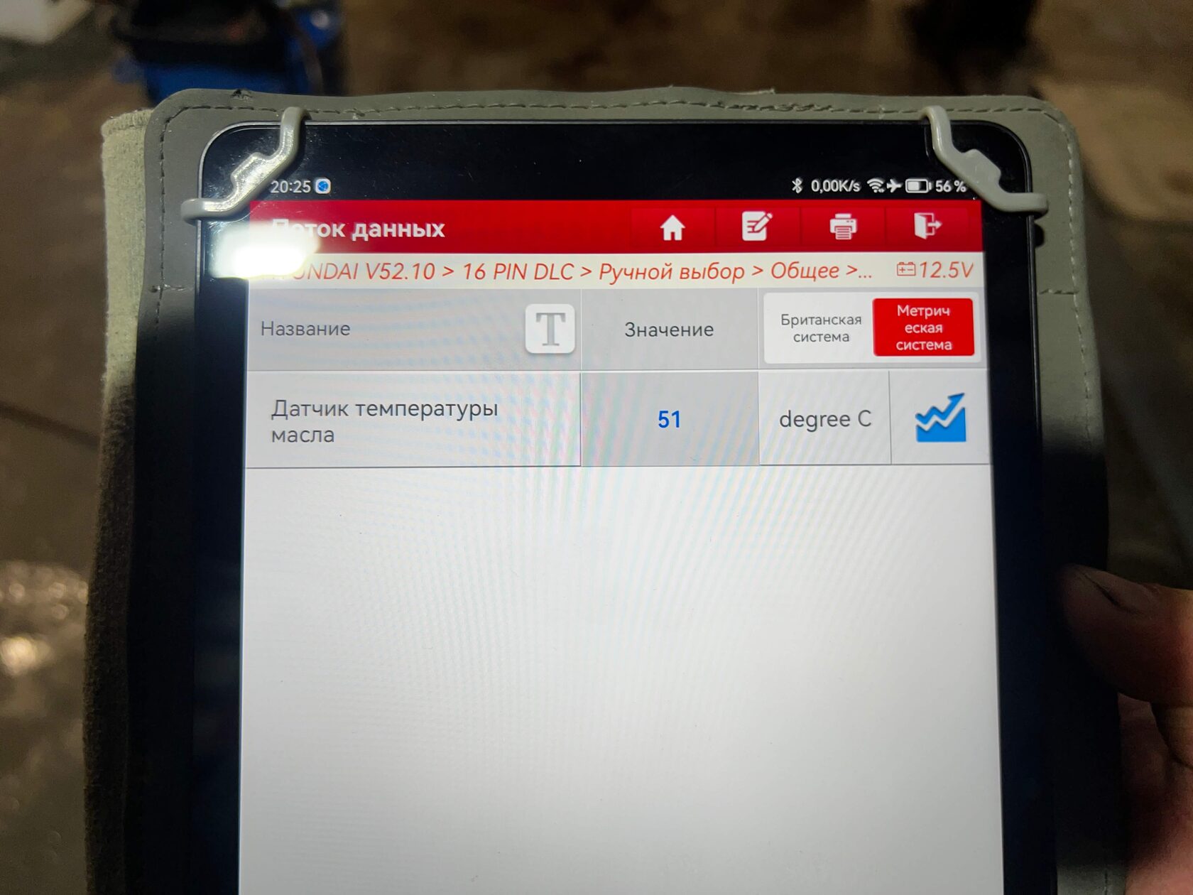 Контроль температуры АКПП Hyundai Staria