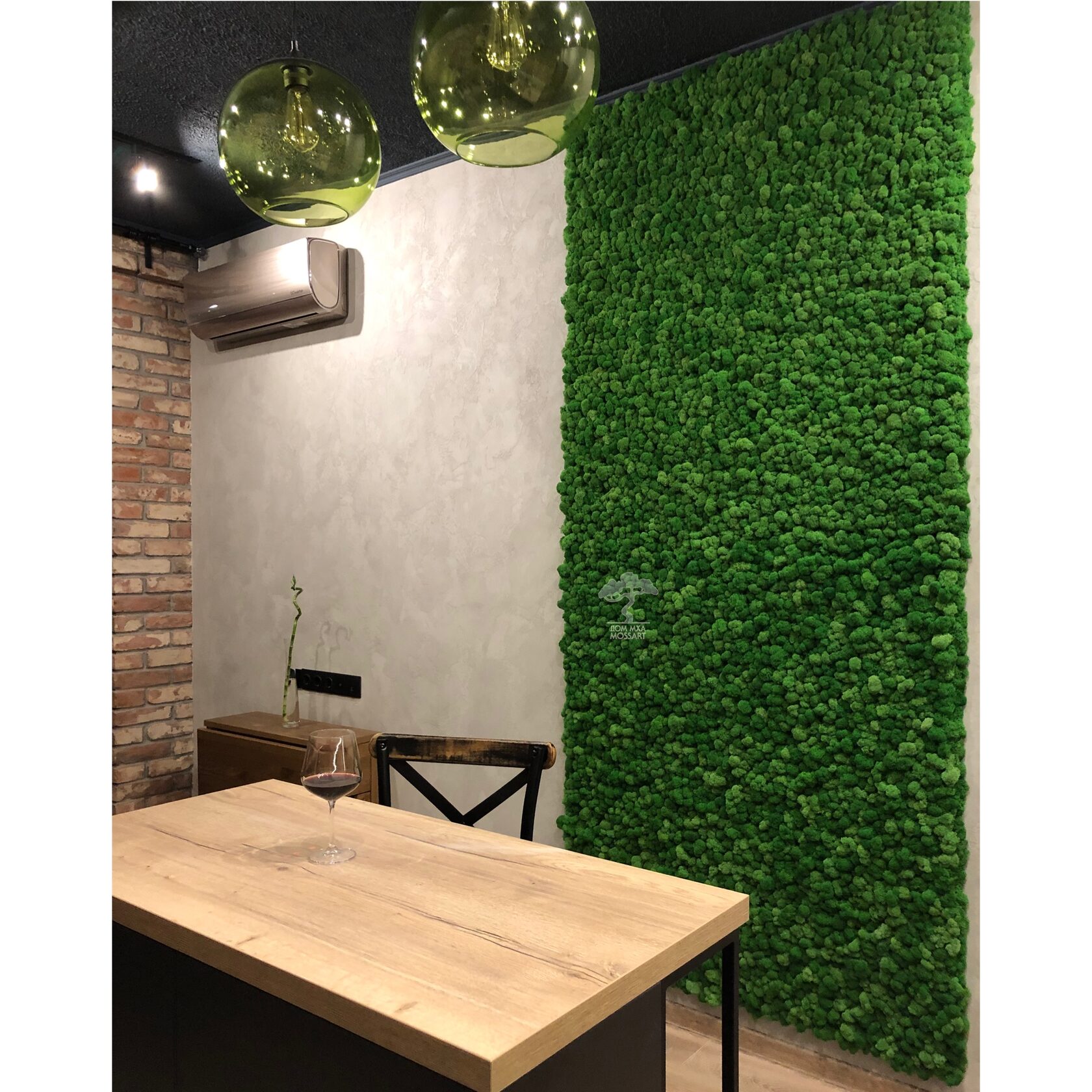 Готовая стена из мха Ягель (цвет на выбор) - Дом мха - Моссарт