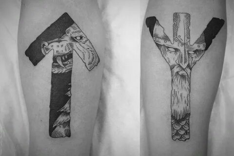 Татуировки с рунами и их значения: скандинавская тематика