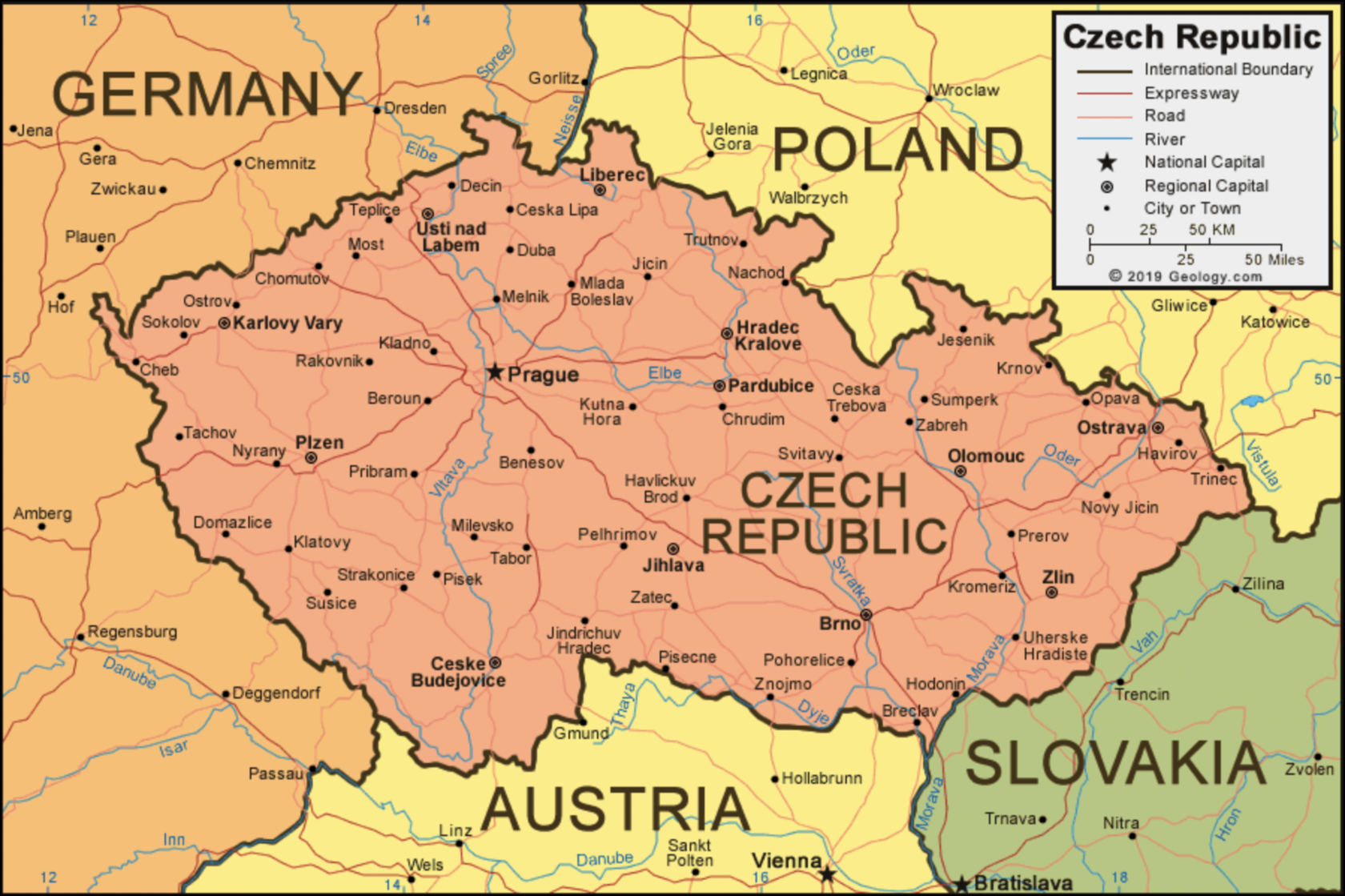 Есть ли чехословакия. Чехия на карте. Политическая карта чешской Республики. Чехия и Словакия на карте. Чехословакия на карте.