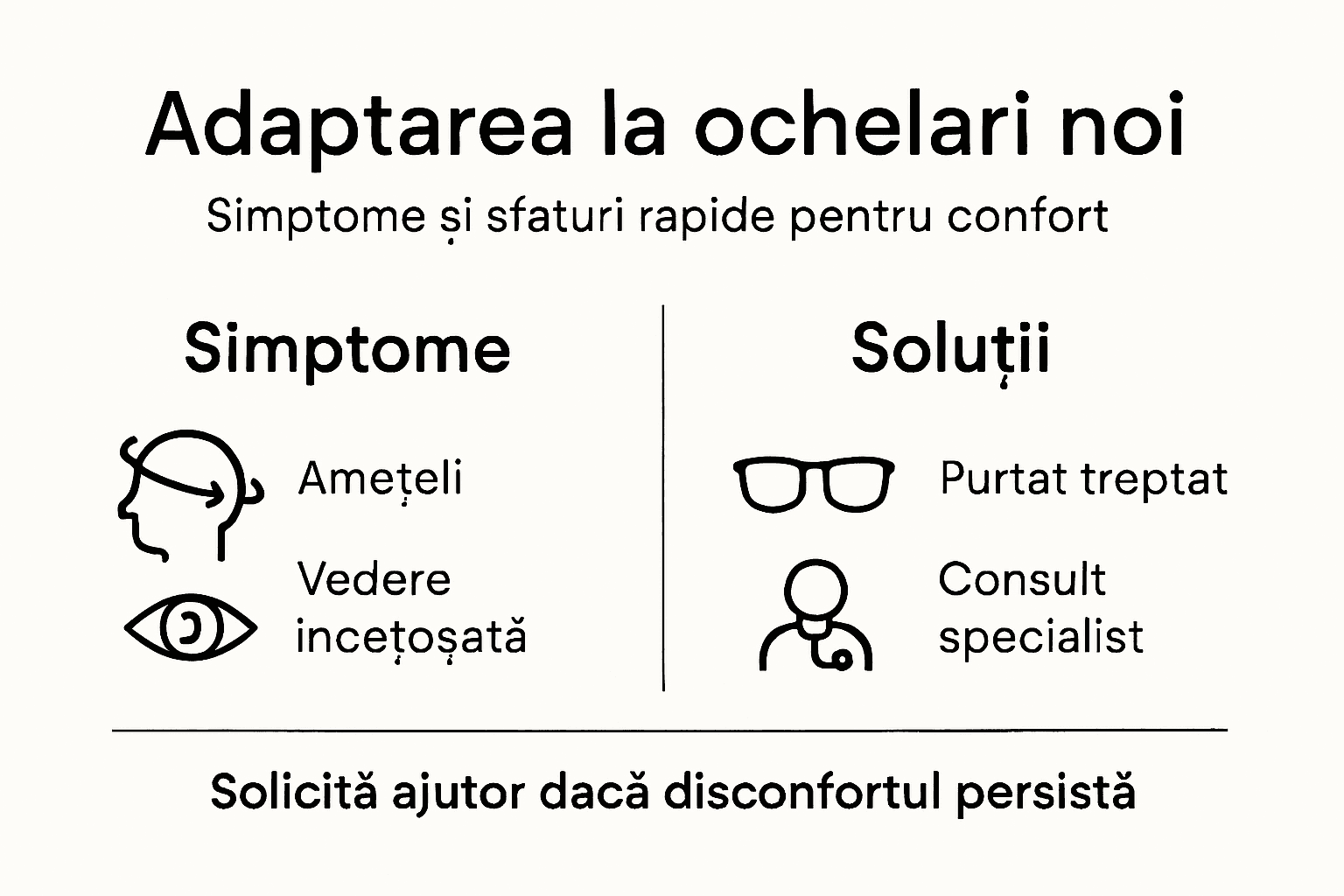 Infografic: cât durează adaptarea la ochelari noi
