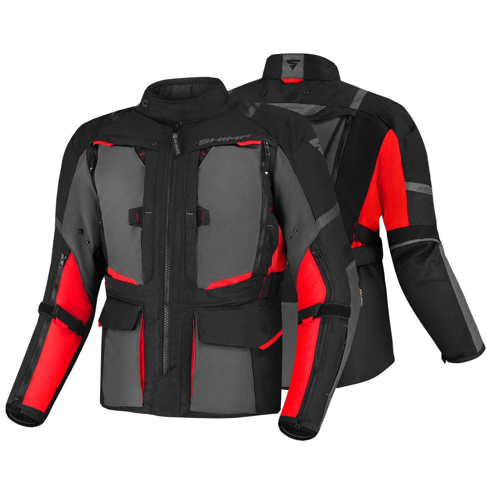 Туристическая мотокуртка SHIMA HERO 2.0 Men Red, красный — примерка в магазине на Лиговском
