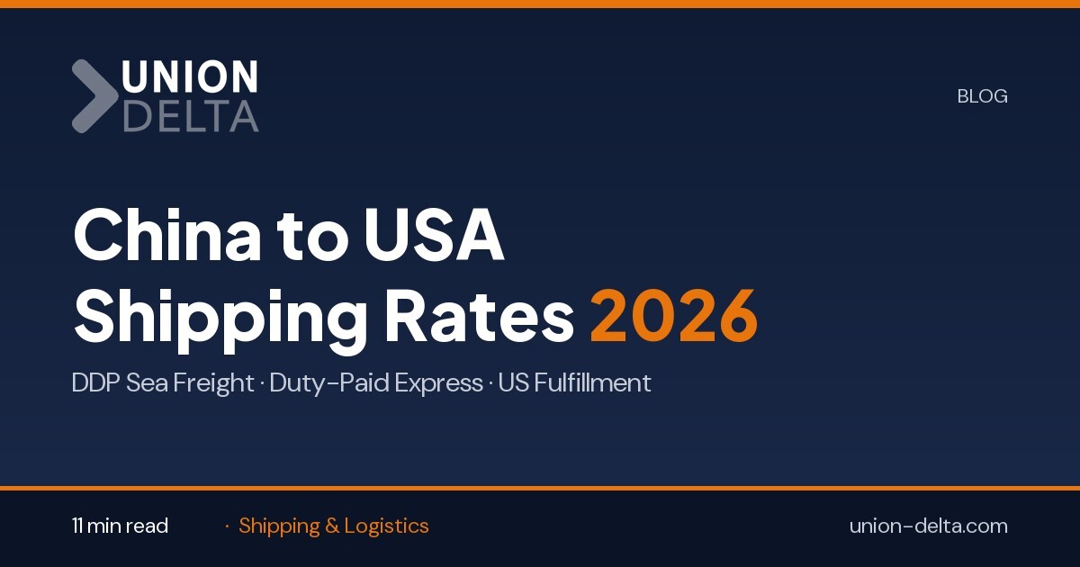 China to USA shipping rates 2026 — DDP sea, express, US fulfillment