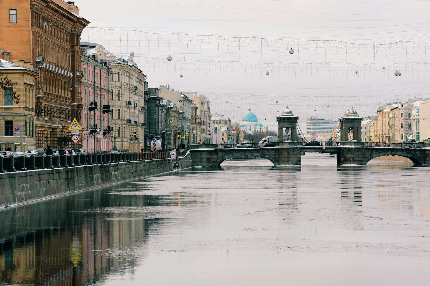 Мост Ломоносова, Россия, Санкт-Петербург, набережная реки Фонтанки
