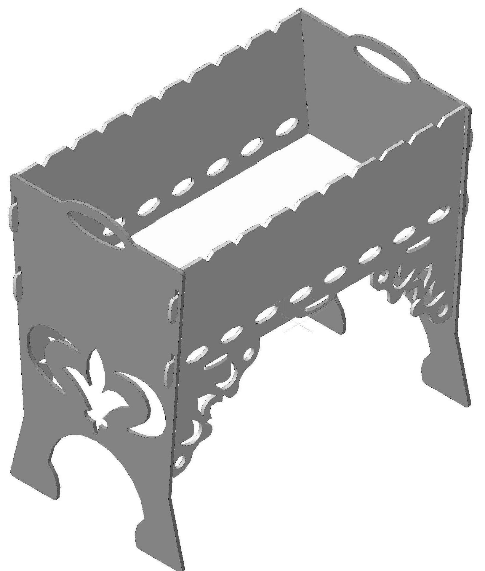 Мангал разборный чертеж dxf