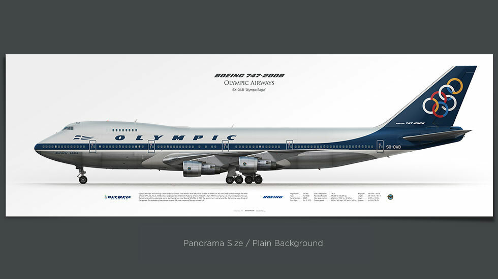 OA オリンピック航空 Aviationtag B747-200 Boeing 747 - SX-OAD Schlüsselanhänger Blau kaufen – Aviationtag