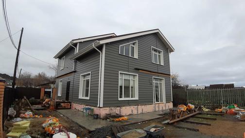 Монтаж фасада из металлического сайдинга с утеплением