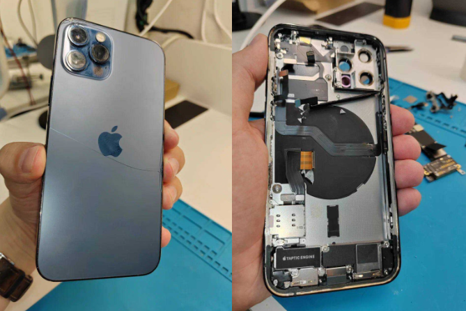 Apple iPhone 12 Pro - замена корпуса и аккумуляторной батареи.