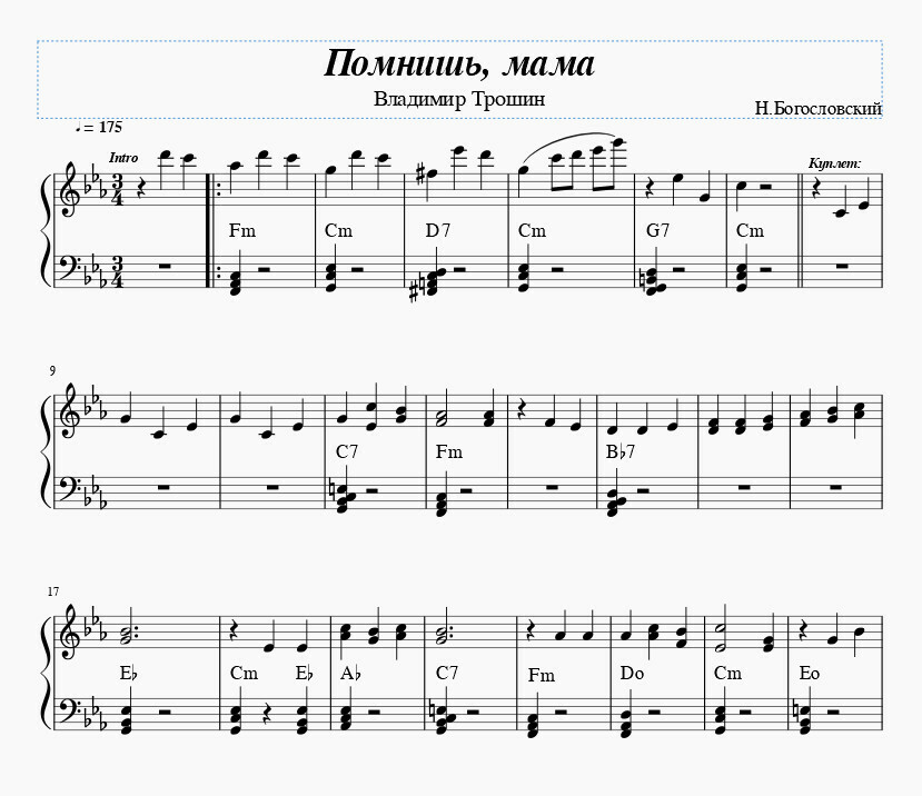 Помнишь, мама