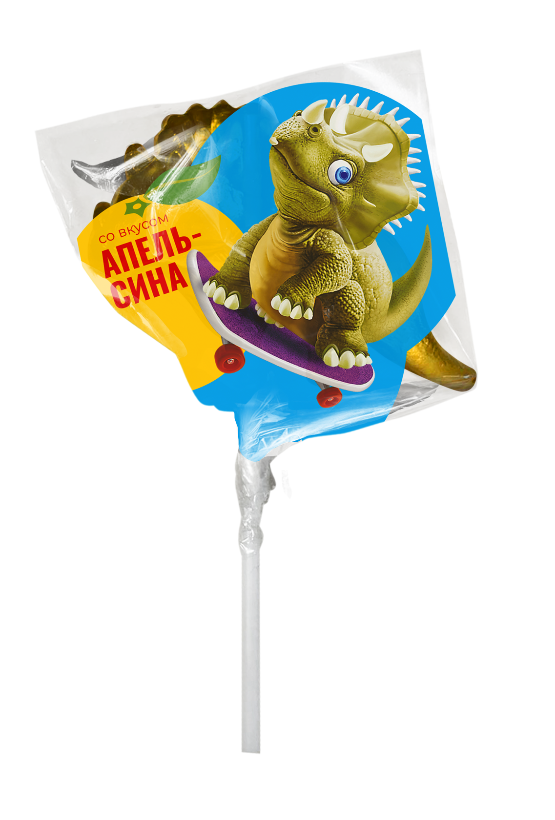 леденец на палочке в форме бронтозавра