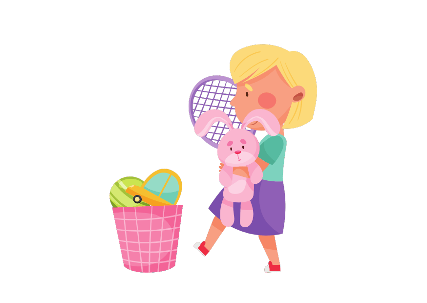 Put the toys away — убирать игрушки на место