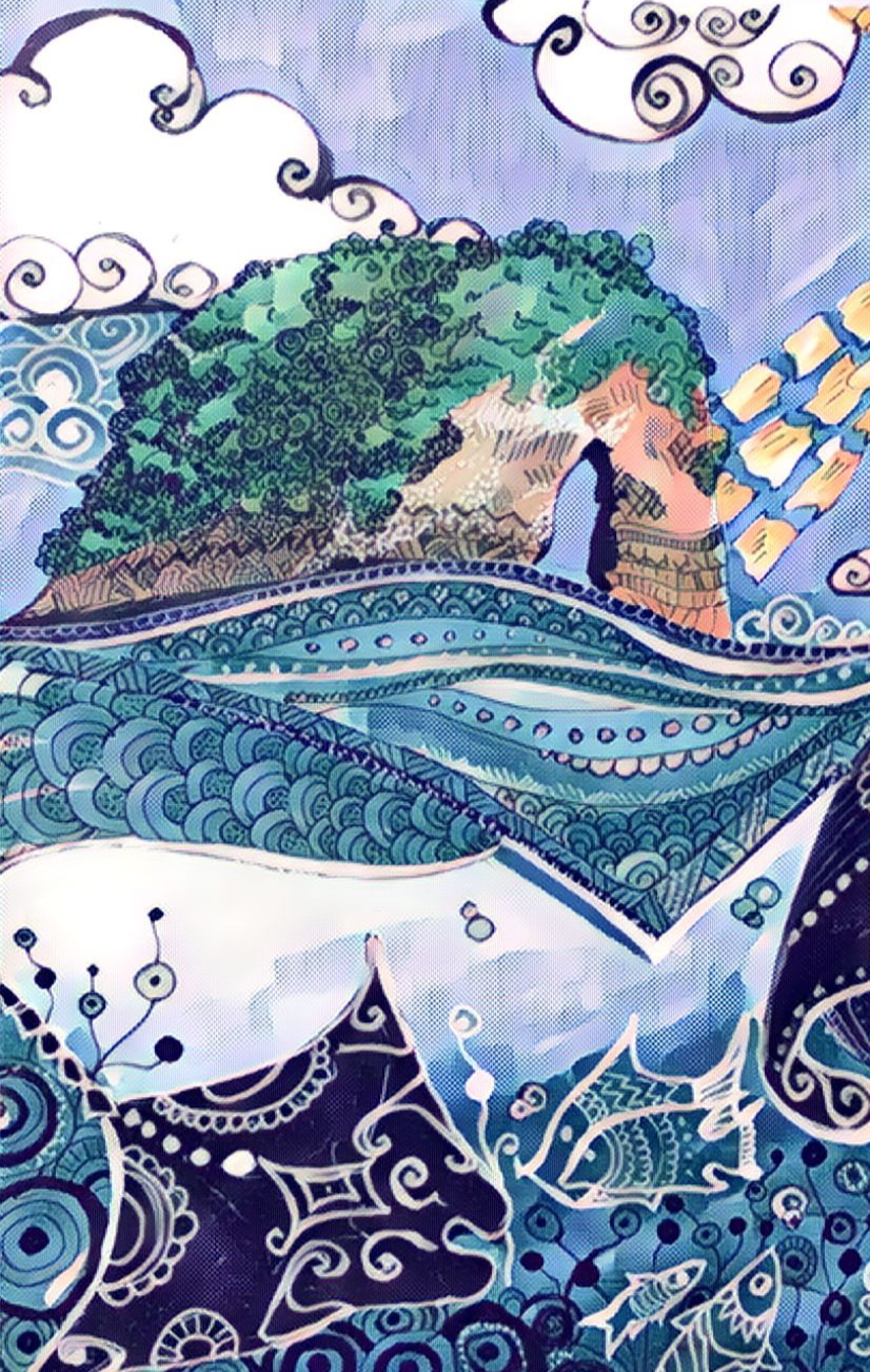Illustrated landscape — digital artwork