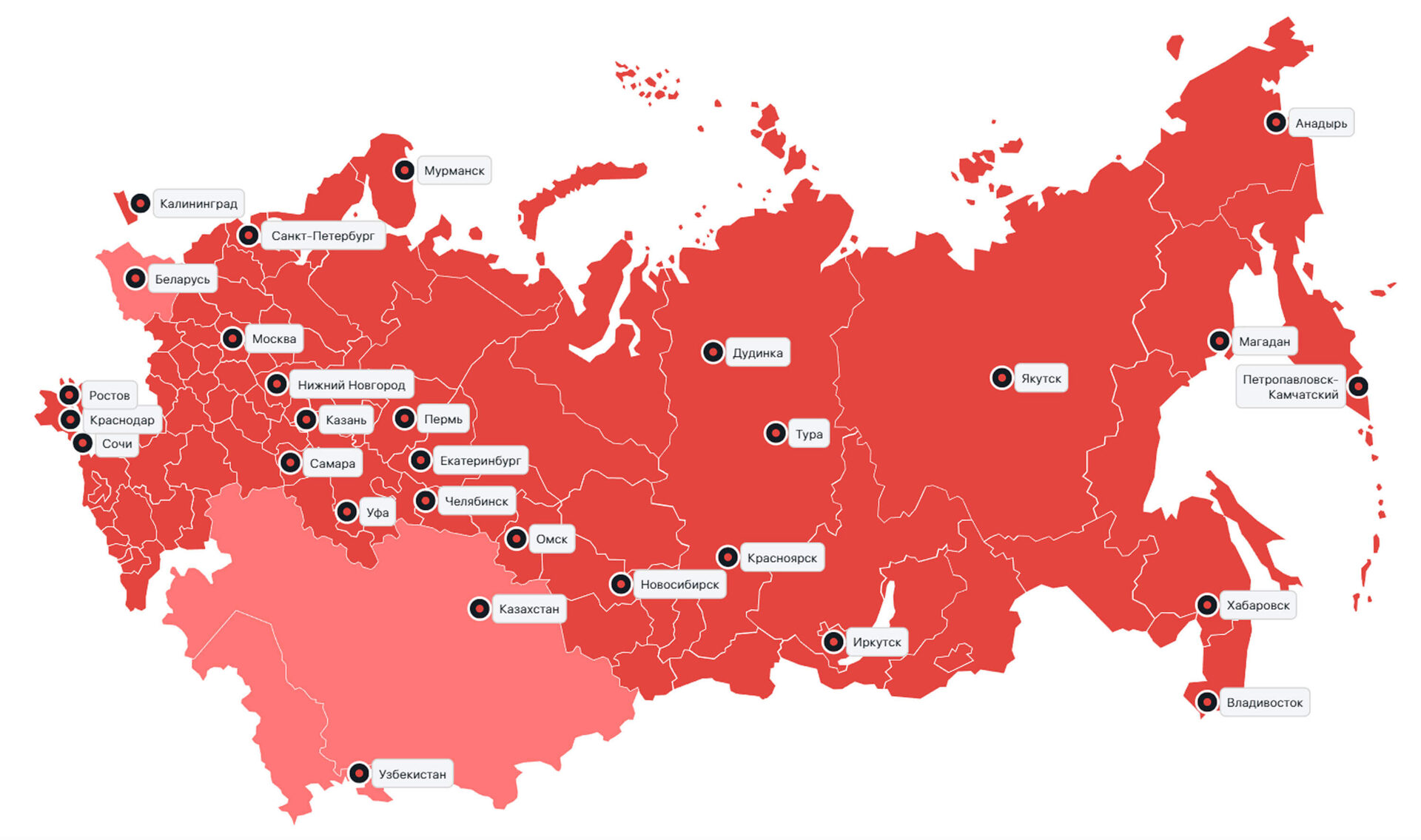 карта российской федерации 2025