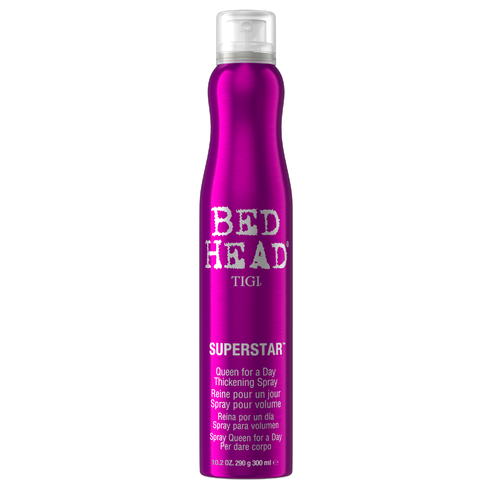 Спрей для объема волос. Bed head Tigi Superstar спрей. Спрей для придания объема волосам Tigi Bed head Queen for a Day 311 мл. Tigi Bed head Superstar Queen for a Day спрей для придания объема волосам 300 мл. Bed head Tigi для волос спрей.